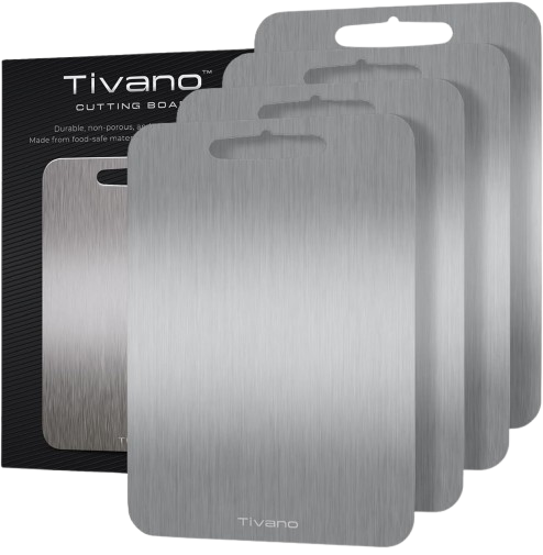 4-Pack TitaniumShield Cutting Board by Tivano